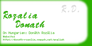 rozalia donath business card