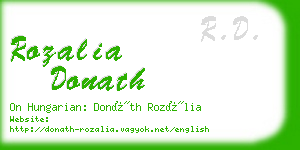 rozalia donath business card